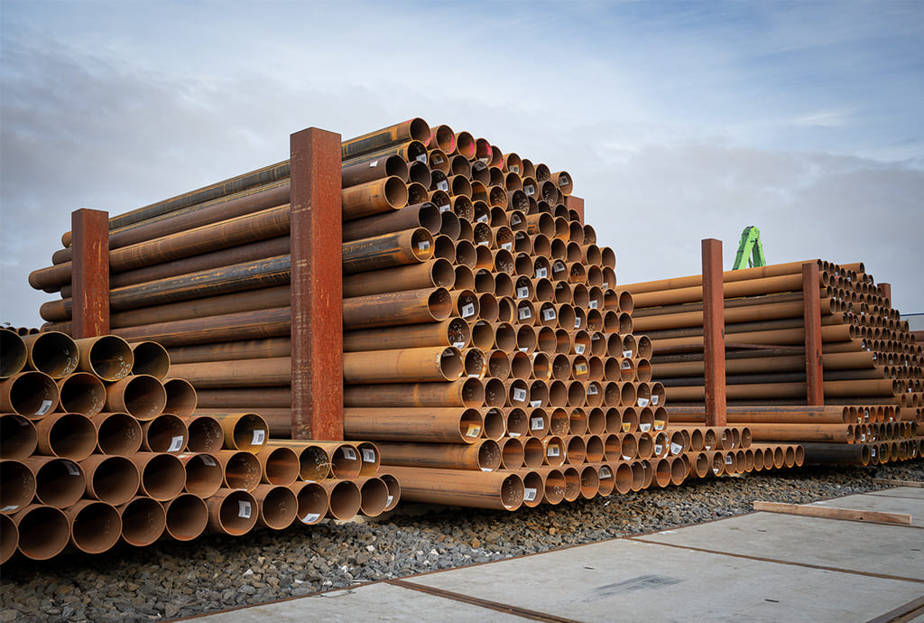 185 Tons of steel tubes Ø 219.1 x 4.50 millimeters - Solines